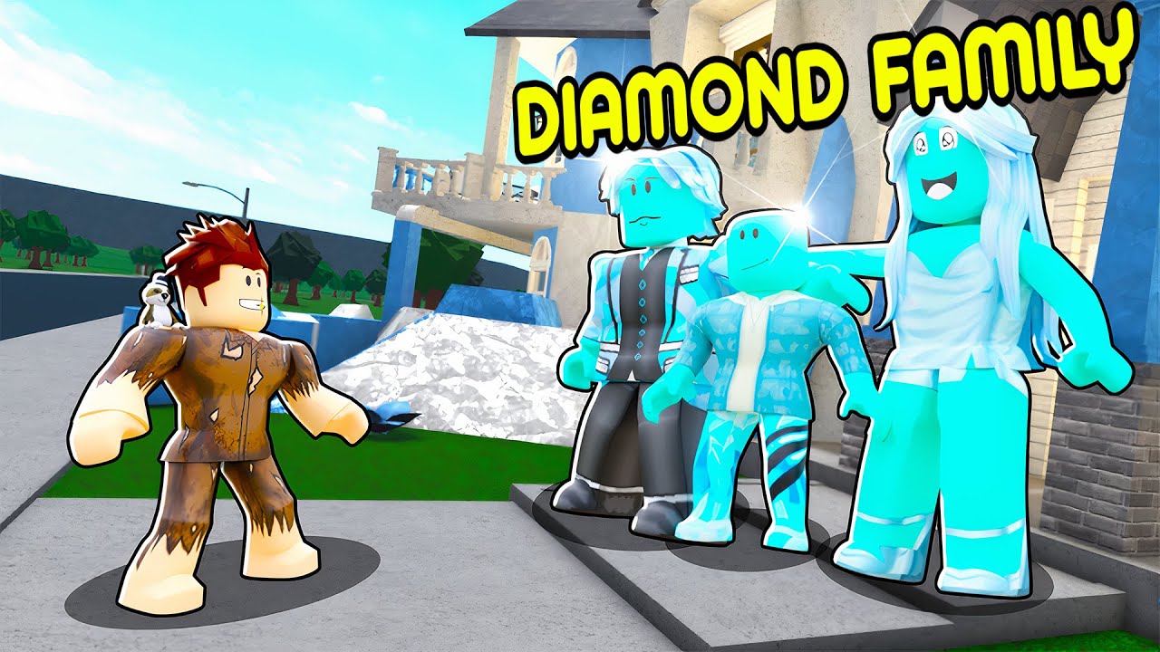 Poke Was Adopted By DIAMOND Family! (Bloxburg RP)