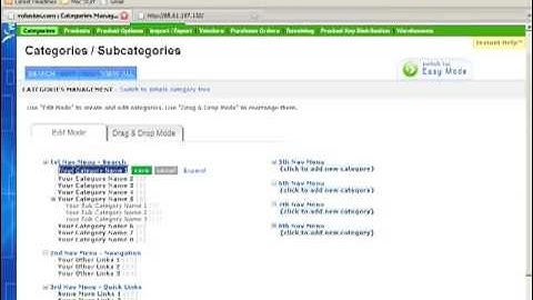 Volusion Experts Setting Up Categories- Editing Categories Video