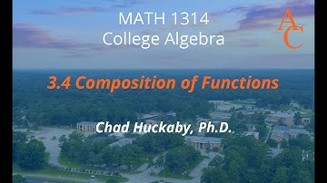 3.4 Composition of Functions