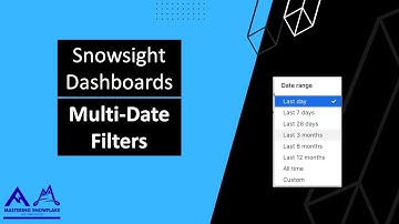 How to use date filters in Snowsight Dashboards | Tutorial for Beginners | Snowflake