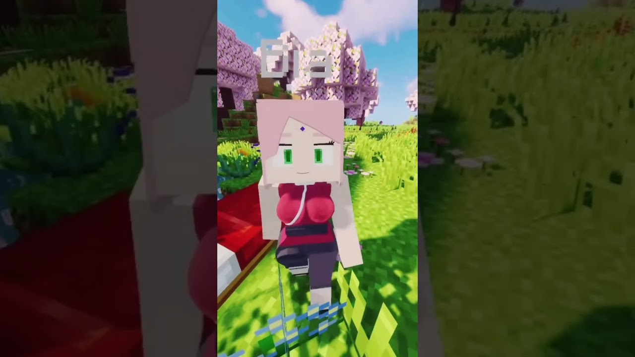 I met sakura chan in the cherry blossom forest