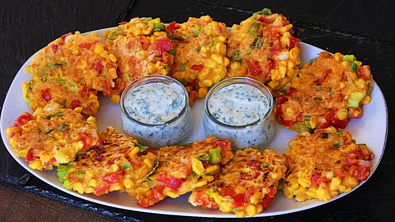 N204 Corn fritter vegan et sauce ranch express YouTube