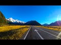 New Zealand: Lake Pukaki to Mount Cook scenic drive 4k