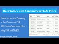 Add Custom Search and Filter to DataTables Server-side Processing with PHP Mp3 Song
