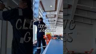 Glass cleaning and how its done #utopiaoftheseas