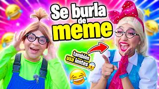 Meme tiene lentes nuevos | Franchesca se burla de Meme | Meme se cae por no usar lentes