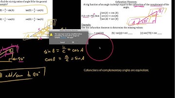 Trig 2.1.2 The Cofunction Theorem