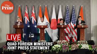 LIVE: Quad Foreign Ministers' joint press statement