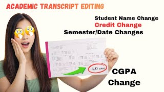 Proof of college credits | Academic Transcript | Unofficial Academic Transcript