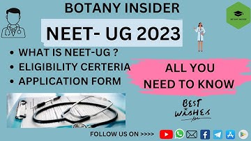 NEET UG 2023- Exam dates I Application Form I Eligibility - NEET - NTA 2023