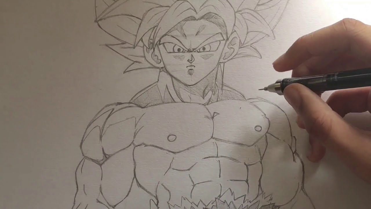 Goku desenhado a lápis  Anime sketch, Dragon ball, Drawings