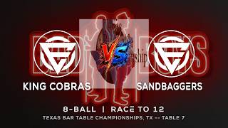 KING COBRAS vs SANDBAGGERS  - TEXAS BAR TABLE CHAMPIONSHIPS - TABLE 7 | EvoSports screenshot 1
