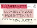 Lääkelaskut/liuoslaskut: Pitoisuuden laskeminen prosentteina ✏️📊 // Matikkapirkko