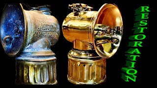 Coolest Flashlight Ever!! Restoring a 1930's Miner's Carbide Head Light (Acetylene Lamp) Restoration