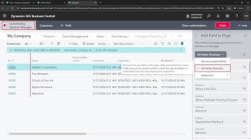 Business Central short: Add existing table fields to pages without Page Extensions and Designer
