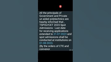 TS POLYCET 2023 SPOT ADMISSIONS DATE EXTENDED