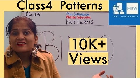 Patterns Class 4 | Patterns Class 4 Maths | Class 4 Maths |