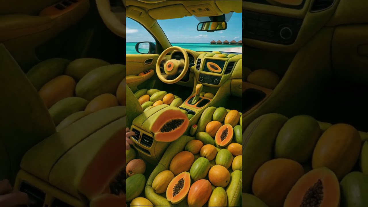 Racing Papaya🥭 #youtubeshorts #shorts #ai #youtube #cute #love #like #funny #music #baby #shortsfeed