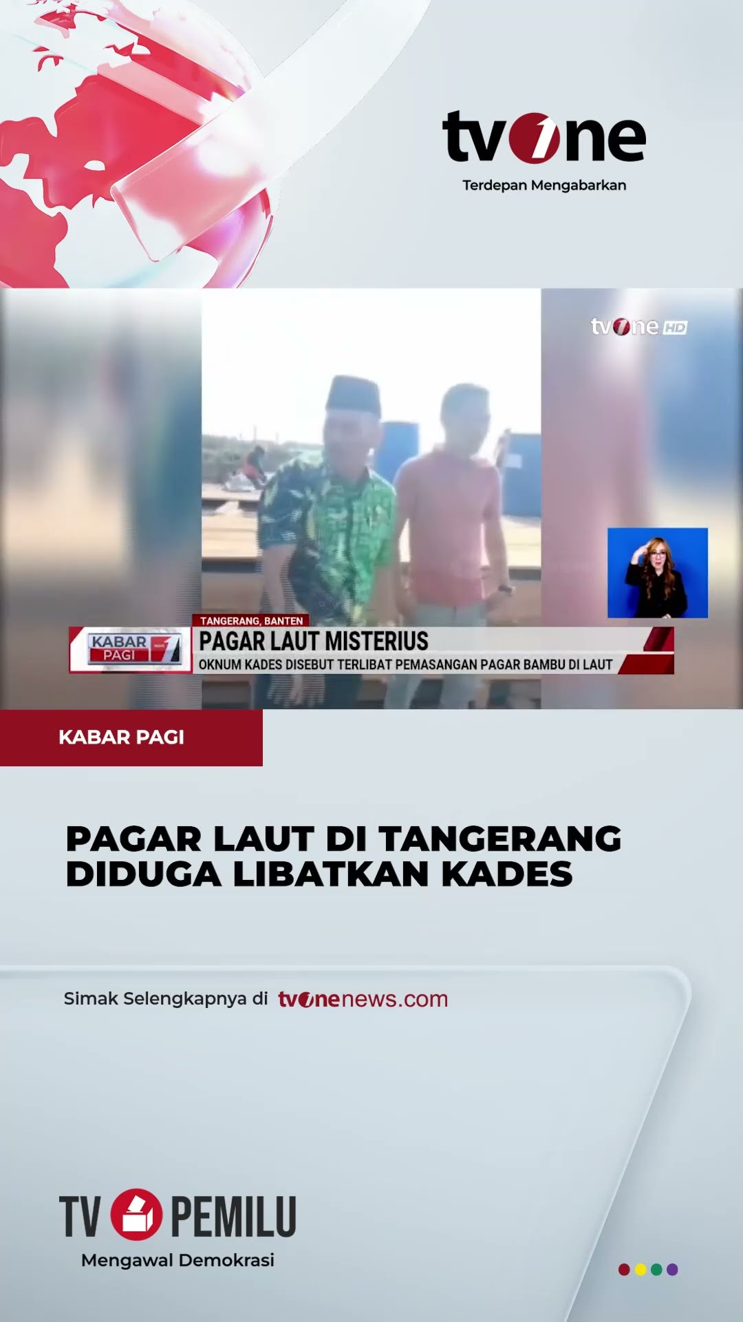 Oknum Kades Disebut Terlibat Pemasangan Pagar Bambu di Laut Tangerang  | tvOne