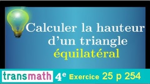 Calculer la hauteur d