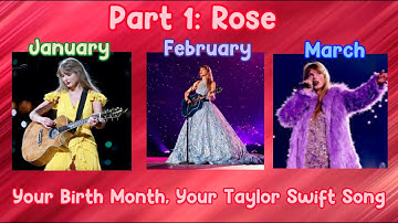 Your birth month, your taylor swift song - Part 1: Rose Edition 🌺