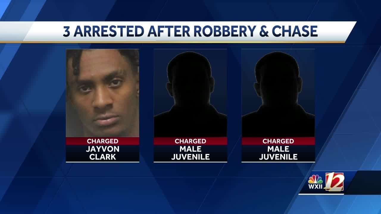 Three arrested after robbery and chase - YouTube