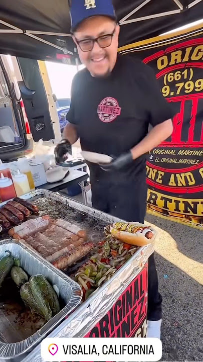 The Best Bacon Rolled Hot Dog at 1929 E California, Bakersfield CA #bestfood #hotdog #bacon