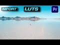 How To IMPORT LUTS Into PREMIERE PRO