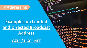 4. Examples On Limited and Directed Broadcast Address. | GATE | UGC NET