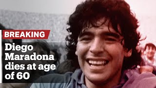 BREAKING: The world's most iconic football player, Diego Maradona, dies at age 60