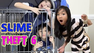 Pretend Play Police Officer LOCK in JAIL ( STEALING SLIME Part 6 )