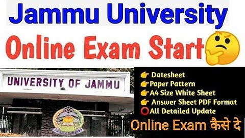 #universityofjammuexamupdates#DDEonlineexams| UNIVERSITY OF JAMMU ONLINE EXAM START|DDE ONLINE EXAMS