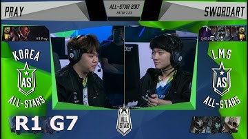 PraY Lucian vs SwordArt Nasus | 1v1 All-Stars 2017 Round of 16 | KR vs LMS