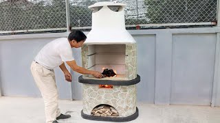 Build a unique wood stove + grill at home