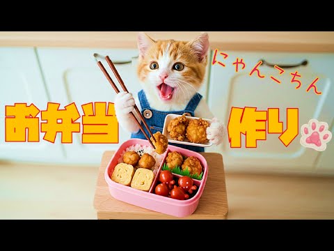 ＡI猫にゃんこちんがお弁当作りに挑戦
