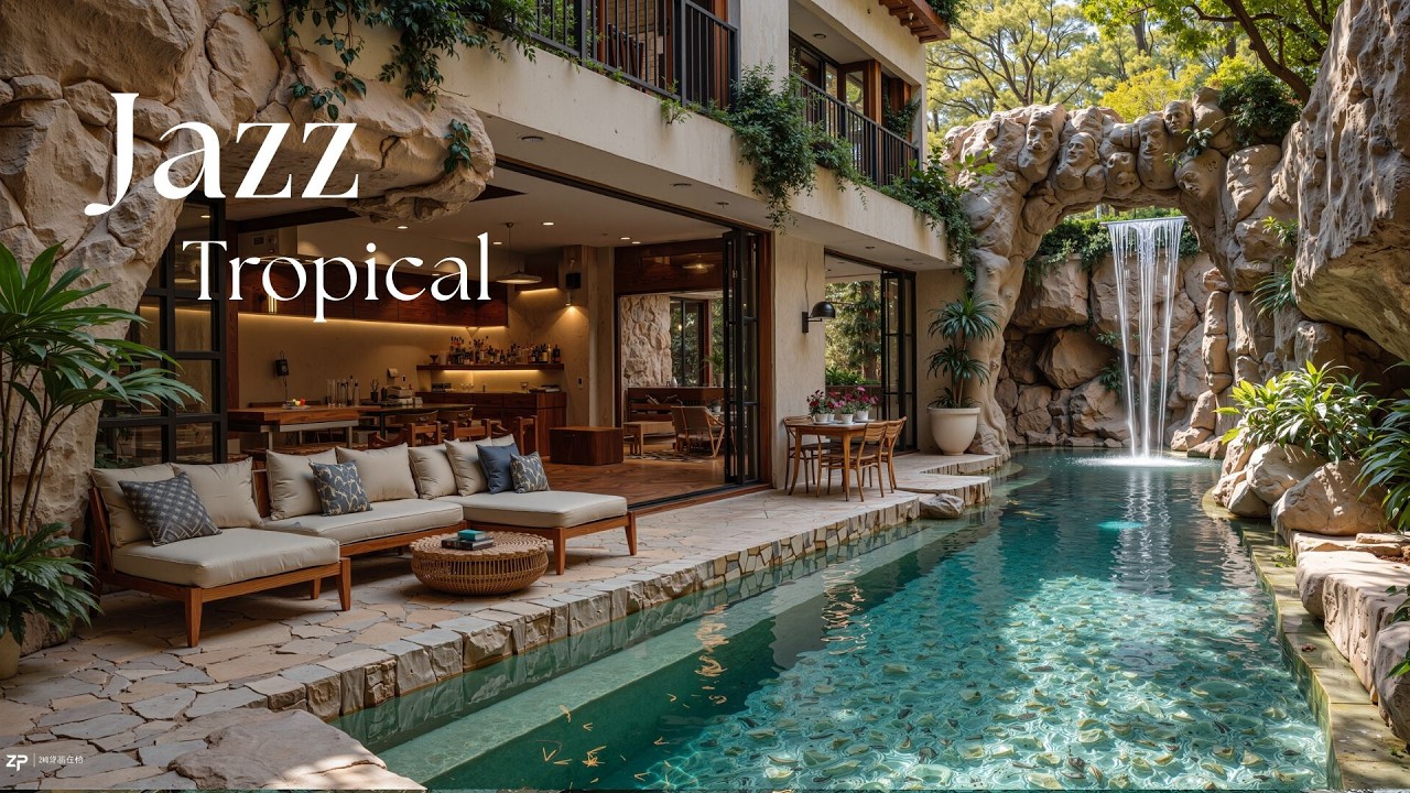 Luxury Tropical Jazz Retreat | Calm Lounge Jazz Music for Study, Chill & Mindfulness