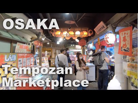 Osaka, (天保山) Tempozan Marketplace - Old Osaka Downtown and Various Unique shops  [4K] POV