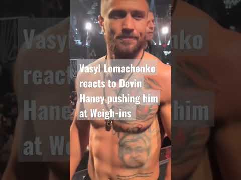 Vasyl Lomachenko reacts