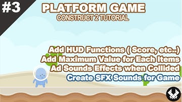 Add Score (HUD Functions) , Max Value and Add Sounds SFX Construct 2 Tutorial