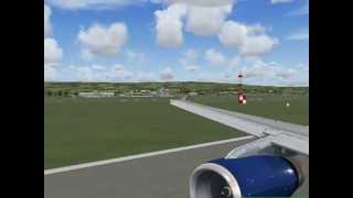 FS2004 British Airways A319 Takeoff at Ronaldsway Intl Airport screenshot 3