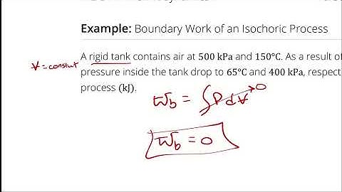 Example Problem - Boundary Work of an Isochoric Process