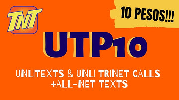 How to Register TNT UTP10 10 Pesos Unlitexts + Trinet calls + All net texts Promo