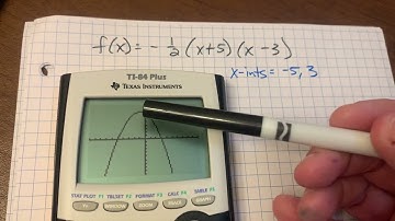 Alg 2 - Graphing Quadratics in Intercept Factored Form