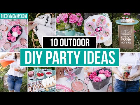 10 BEAUTIFUL rustic glam outdoor party DIY ideas (for your wedding, backyard party, picnic!)