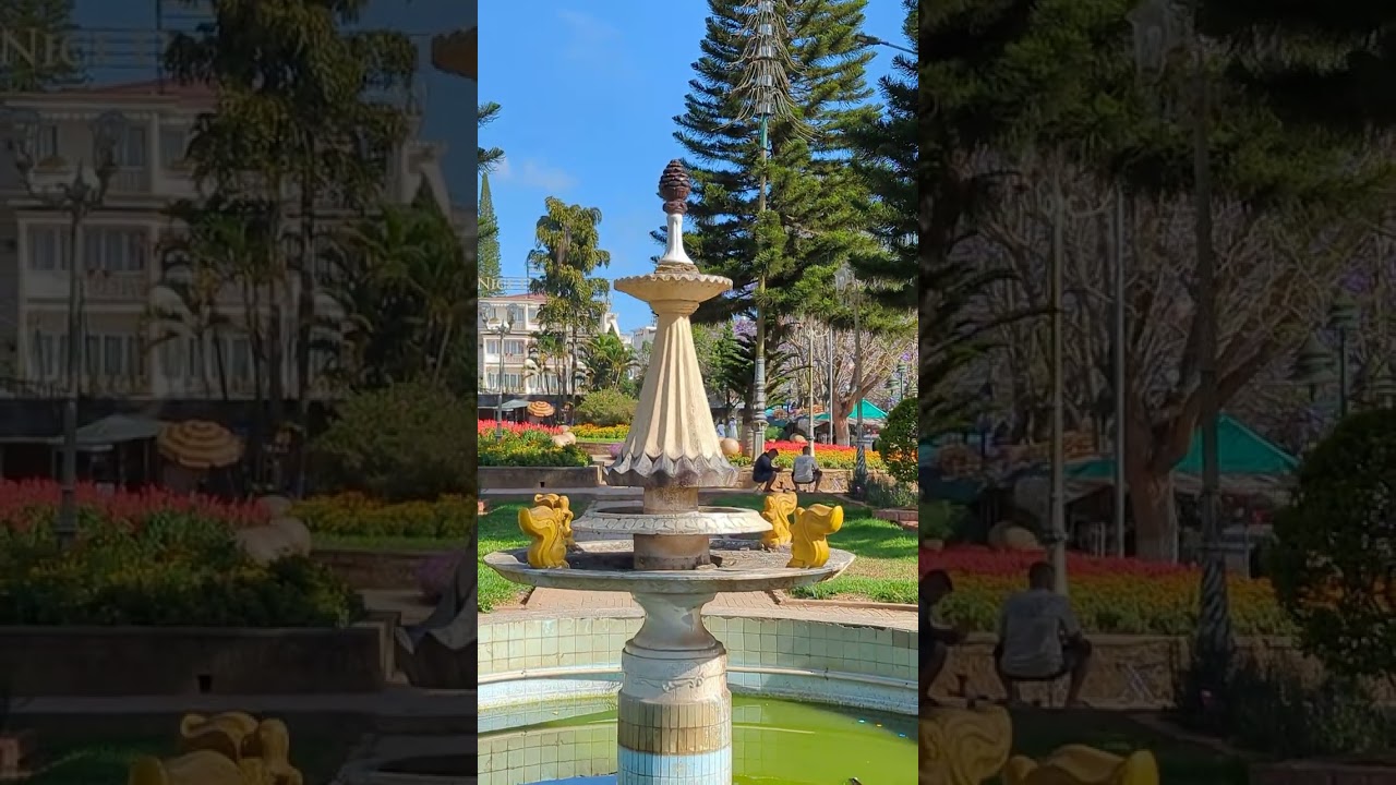 Small park at Dalat market, Vietnam