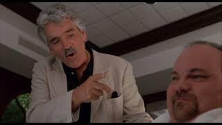 When someone responds rudely to the wrong person's politeness. - Big trouble, 2002