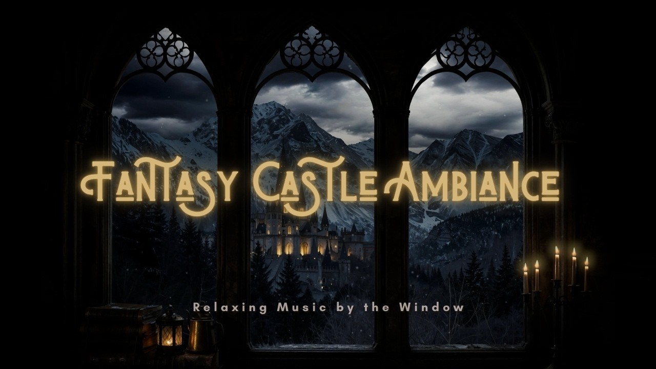 Fantasy Castle Music – Hogwarts-Style Winter Window Projector for Sleep & Study