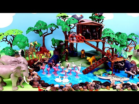 Fun Safari Diorama for Playmobil Animal Figurines - Learn Animal