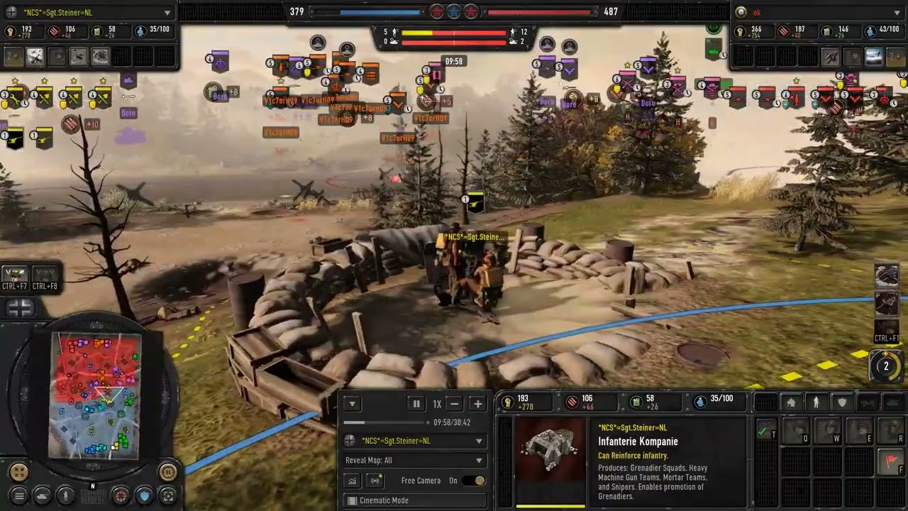 Company of Heroes 3 Rapido River Crossing 4v4 Luftwaffe Flak Perimeter Xdd GG