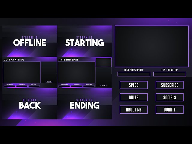 Twitch Chat Box Overlay Purple Twitch Overlay (Download Now) 